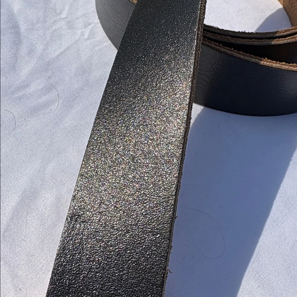 Levi’s Black Raw-edge Leather Belt Size 41-47”